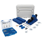 KREG Jig K5 (K5-EUR-SYS) Gabarit de perçage système de connexion bois trou de poche + Gabarit de perçage K5 + Socle + Accessoires + Jeu de vis - 675 pièces + Coffret systainer