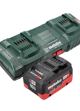 Set básico Metabo 1x batería 18 V 10,0 Ah LIHD + cargador doble + metaBOX