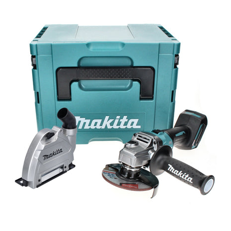 Amoladora angular a batería Makita GA 005 GZ01 40 V máx. 125 mm sin escobillas XGT + campana de aspiración + Makpac - sin batería, sin cargador