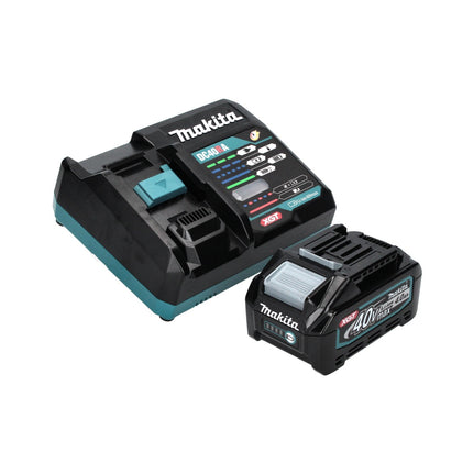 Makita GA008GM101 Meuleuse d'angle sans fil 125 mm 40V max. Brushless XGT + 1x Batterie 2,5 Ah + Chargeur + Capot d'aspiration + Coffret Makpac