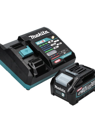 Makita GA016GM101 Meuleuse d'angle sans fil 125 mm 40V max. Brushless XGT + 1x Batterie 4,0 Ah + Chargeur + Capot d'aspiration + Coffret Makpac