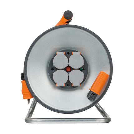 Brennenstuhl professionalLINE - 2x Enrouleurs de câble SteelCore 50 m IP 44 (2x 9191500200) H07BQ-F 3G1.5