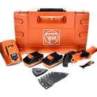 FEIN MultiMaster AMM 500 PLUS C Machine oscillante sans fil Starlock Plus 18 V + 2x Batteries 3 Ah + Chargeur + Coffret + Set de plaques de ponçage