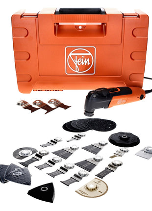 FEIN MultiMaster MM 300 PLUS START Machine oscillante sans fil Starlock Plus 250 W + Coffret + Set d'accessoires, 34 pcs.