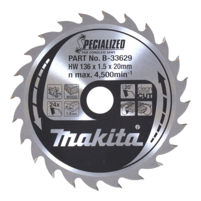 Makita Jeu de 3 lames de scie 136 x 20 x 1 mm 16Z + 24Z ( B-33897 )