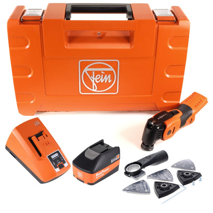 FEIN AFSC 18 QSL SLM Multimaster Outil multifonctions sans fil 18V  + 1x Batterie 5,2 Ah + Chargeur + Coffret + Buse d'aspiration (71292760000)