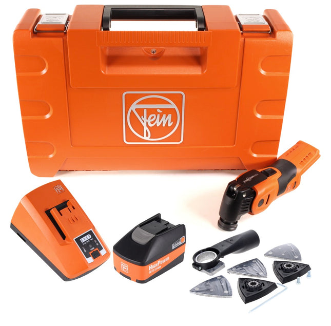 FEIN AFSC 18 QSL SLM Multimaster Outil multifonctions sans fil 18V  + 1x Batterie 5,2 Ah + Chargeur + Coffret + Buse d'aspiration (71292760000)