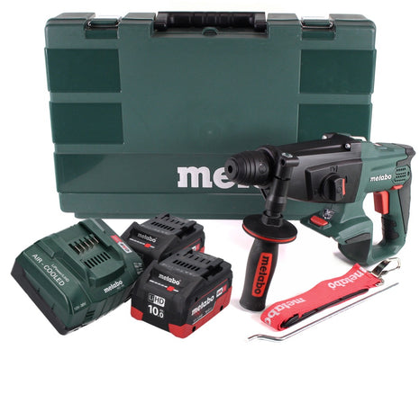 Metabo KHA 18 LTX Perforateur sans fil 18 V (600210860) + 2x Batteries 10,0 Ah + Chargeur + Coffret de transport