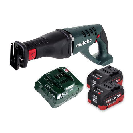 Metabo ASE 18 LTX Scie sabre sans fil 18 V + 2x Batteries 10,0 Ah + Chargeur