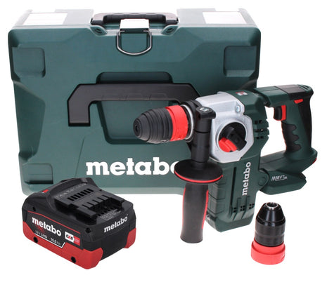 Metabo KHA 18 LTX BL 24 Perforateur sans fil 18 V 2,2 J SDS-plus Brushless (600211840) + 1x Batterie 10,0 Ah + Coffret MetaLoc - sans chargeur