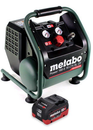 Metabo Power 160-5 18 LTX BL OF Akku Kompressor 18 V 8,0 bar Brushless + 1x Akku 10,0 Ah - ohne Ladegerät