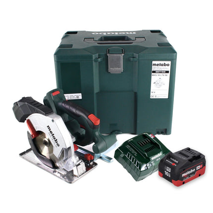 Metabo MKS 18 LTX 58 Scie circulaire à main sans fil 18 V 165 mm + 1x Batterie 10,0 Ah + Chargeur + Coffret MetaLoc