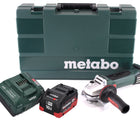 Metabo W 18 LTX 125 Meuleuse d'angle rapide 18 V 125 mm (602174860) + 1x Batterie 10,0 Ah + Chargeur + Coffret transport