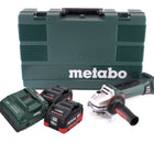 Meuleuse d'angle rapide Metabo W 18 LTX 125 sans fil 18 V 125 mm (602174860) + 2x Batteries 10,0 Ah + Chargeur + Coffret de transport