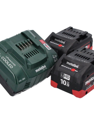 Metabo W 18 LTX 125 Amoladora angular rápida 18 V 125 mm (602174860) + 2 baterías de 10,0 Ah + cargador + maletín