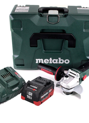 Metabo W 18 LTX 125 Quick Meuleuse d'angle sans fil 18 V 125 mm (602174840) + 1x Batterie 10,0 Ah + Chargeur + Coffret MetaLoc