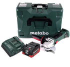 Metabo W 18 LTX 125 Quick Meuleuse d'angle sans fil 18 V 125 mm (602174840) + 1x Batterie 10,0 Ah + Chargeur + Coffret MetaLoc