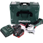 Metabo W 18 LTX 125 Quick 18 V 125 mm Meuleuse d'angle sans fil (602174840) + 2x Batteries 10,0 Ah + Chargeur + Coffret MetaLoc