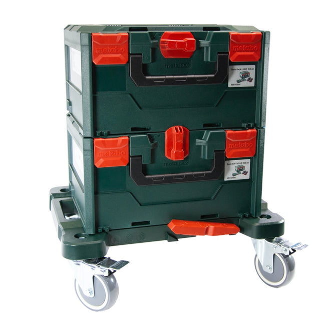 Metabo metaBOX Planche à roulettes ( 626894000 ) + 2x Coffrets metaBOX 215 ( 2x 626887000 )