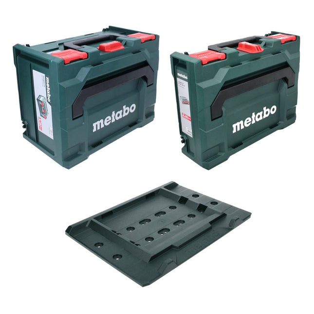 Metabo metaBOX 118 Mallette à outils ( 626885000 ) + Coffret metaBOX 215 ( 626887000 ) + Plaque d'adaptation metaBOX ( 626895000 )