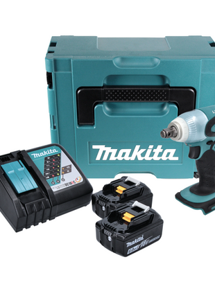 Makita DTW 251 RGJ Atornillador de impacto inalámbrico 18 V 230 Nm 1/2" + 2x baterías 6,0 Ah + cargador + Makpac