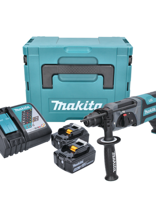 Makita DHR 241 RGJ Perceuse-visseuse à percussion sans fil 18 V 2.0 J SDS plus + 2x Batteries 6.0 Ah + Chargeur + Coffret Makpac