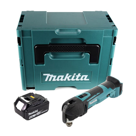 Makita DTM51G1J Découpeur-ponceur multifonctions sans fil 18V + 1x Batterie 6,0Ah + Coffret Makpac - sans chargeur