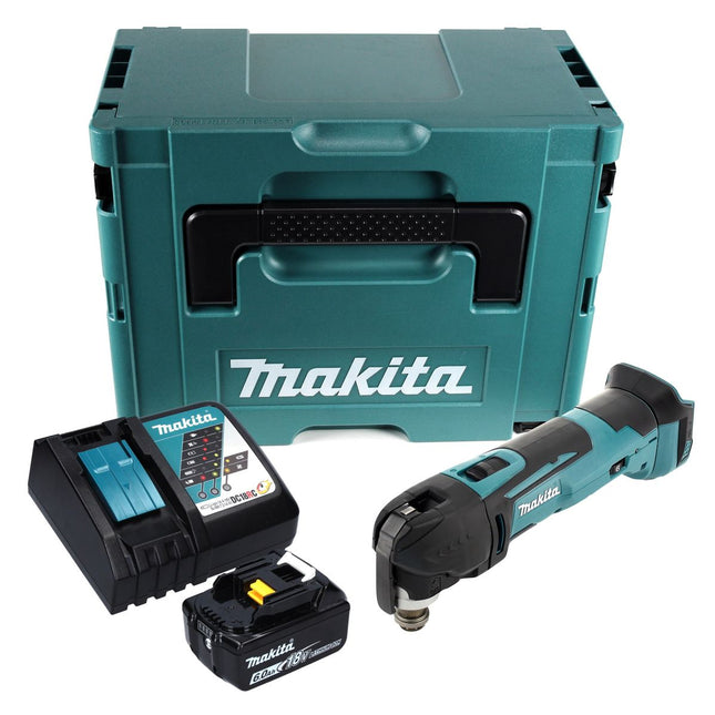 Makita GTM51RG1J Découpeur-ponceur multifonctions sans fil 18V + 1x Batterie 6,0Ah + Chargeur + Coffret Makpac