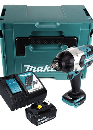 Makita DTW 1002 RG1J Atornillador de impacto inalámbrico 18 V 1000 Nm 1/2" sin escobillas + 1x batería 6,0 Ah + cargador + Makpac