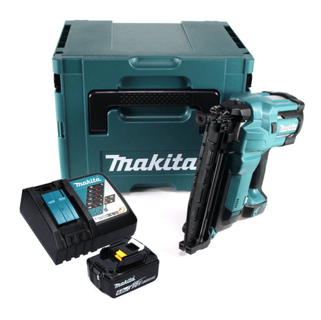 Makita DBN 600 RG1J cloueuse à tête d'emballage avec batterie 18 V + 1x batterie 6,0 Ah + chargeur + Makpac