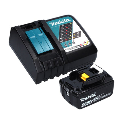 Makita DTD 155 RG1J Clé à choc sans fil 18 V 140 Nm 1/4'' Brushless + 1x batterie 6,0 Ah + chargeur + Makpac