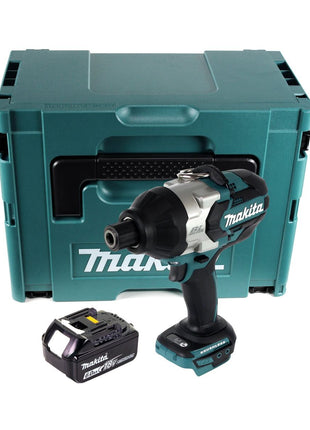 Makita DTW 800 G1J Clé à chocs sans fil 18 V 7/16" 800 Nm sans balais + 1x batterie 6,0 Ah + Makpac - sans chargeur