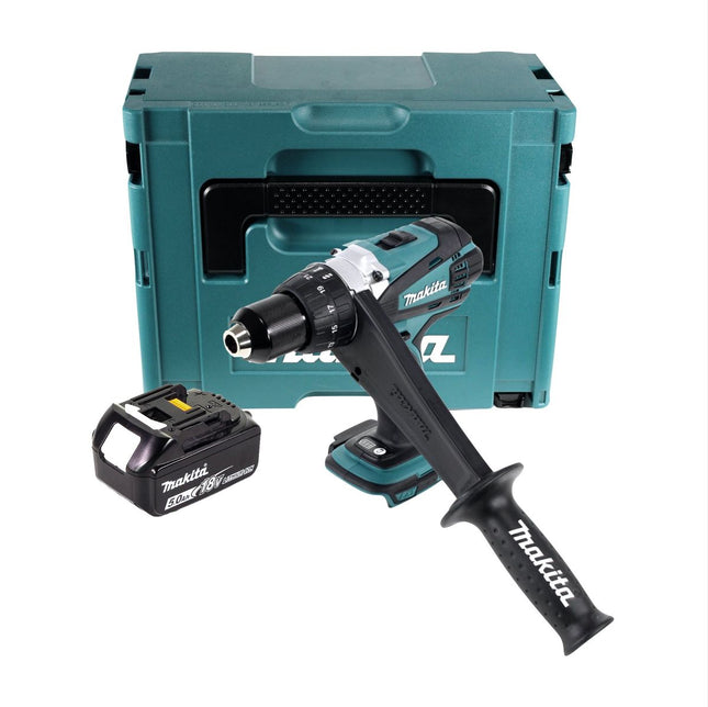 Makita DDF 458 T1J Perceuse visseuse sans fil 18 V 91 Nm + Batterie  5 Ah + Makpac - sans chargeur