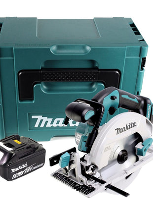 Makita DHS 680 T1J Scie circulaire sans fil 18 V 165 mm + 1x Batterie 5.0 Ah + Coffret Makpac - sans chargeur