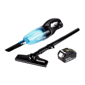 Makita DCL 180 T1 B Aspirateur sans fil, 18 V, noir + 1x Batterie 5,0 Ah - sans chargeur