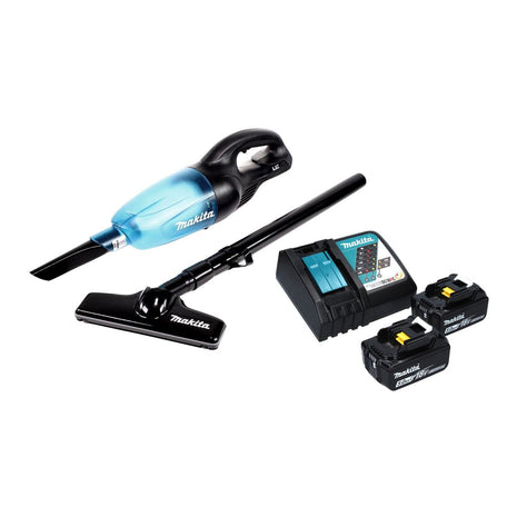 Makita DCL 180 RT B aspirador de batería 18 V negro + 2x baterías 5,0 Ah + cargador