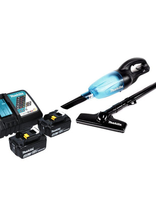 Makita DCL 180 RM B Aspirateur sans fil, 18 V, noir + 2x Batteries 4,0 Ah + Chargeur