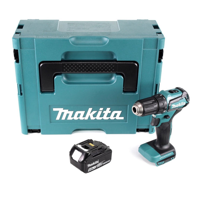 Makita DDF 483 M1J Perceuse-visseuse sans fil 18 V 40 Nm Brushless + 1x batterie 4,0 Ah + Makpac - sans chargeur
