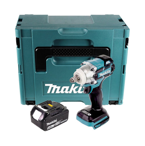 Makita DTW 285 M1J Visseuse à chocs sans fil 18 V 280 Nm 1/2" Brushless + 1x Batterie 4.0 Ah + Coffret Makpac - sans chargeur