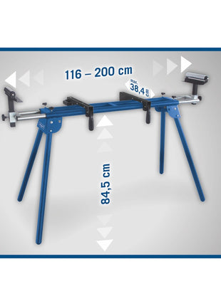 Scheppach HM254 Kapp Zugsäge 2000 W 255 mm + UMF 2000 Universal Kappsägen Untergestell 2 m + 1x 60 Z HW Sägeblatt + 1x 48 Z HW Sägeblatt