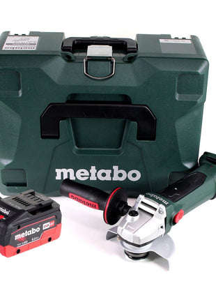 Metabo W 18 LTX 125 Quick Meuleuse d'angle sur batterie 18 V 125 mm + 1x batterie 8,0 Ah + MetaLoc - sans chargeur