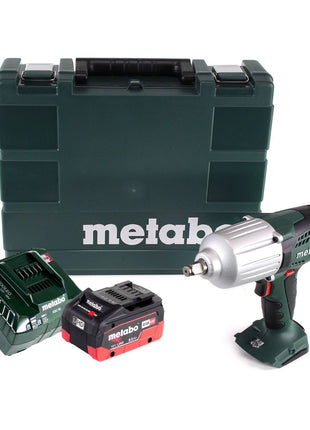 Clé à chocs sans fil Metabo SSW 18 LTX 600 18 V 600 Nm 1/2" + 1x batterie 8,0 Ah + chargeur + coffret