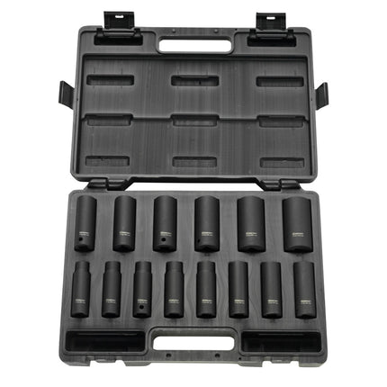 Rodcraft RC2277 Clé à chocs 1300 Nm 1/2" + Jeu de douilles RS4114D longues - 14 pcs. 10 - 27 mm