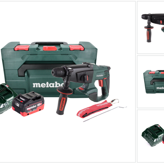 Metabo KHA 18 LTX Marteau sans fil 2,2 J 18V SDS Plus + 1x Batterie 8,0 Ah + Chargeur + Coffret MetaBOX
