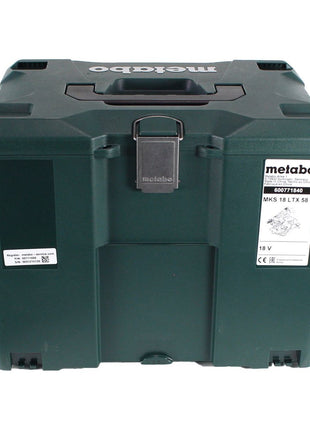 Metabo MKS 18 LTX 58 sierra circular para metal a batería 18 V 165 mm + 1x batería 8,0 Ah + cargador + MetaLoc