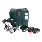 Scie circulaire à métaux sur batterie Metabo MKS 18 LTX 58 18 V 165 mm + 2x batteries 8,0 Ah + chargeur + MetaLoc
