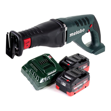 Metabo ASE 18 LTX Scie sabre sans fil 18 V + 2x Batteries 5,5 Ah + Chargeur