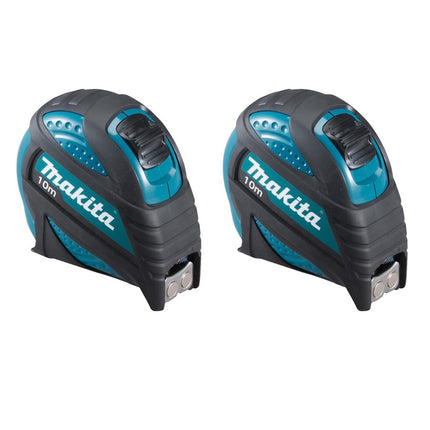 Makita B-57168 Mètre ruban 10 m Mètre ruban avec crochet magnétique - 2 pièces