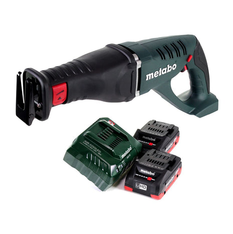 Metabo ASE 18 LTX Scie sabre sans fil 18 V + 2x Batteries 4,0 Ah + Chargeur