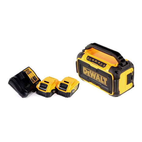 Altavoz Bluetooth con batería DeWalt DCR 011 P2 10,8 - 18 V + 2x baterías 5,0 Ah + cargador